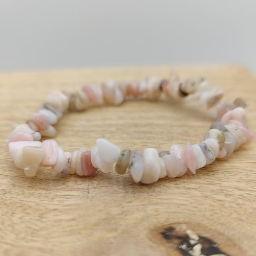Opale rose - Bracelet de minipierres