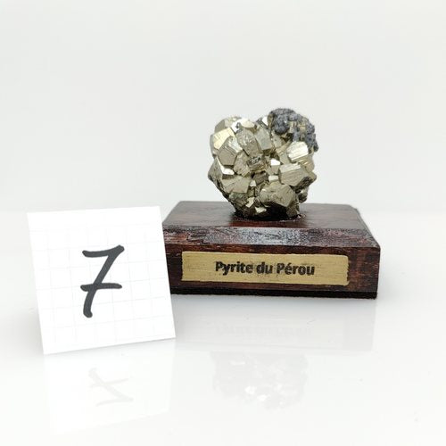 Pyrite du Pérou sur support - Minéraux bruts