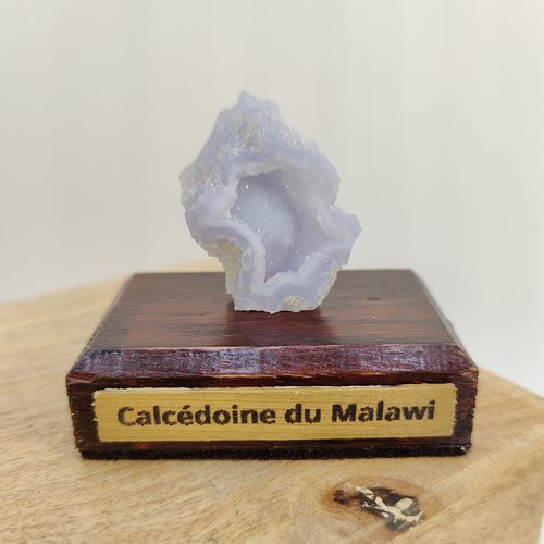 Calcédoine du Malawi - Minéraux sur support