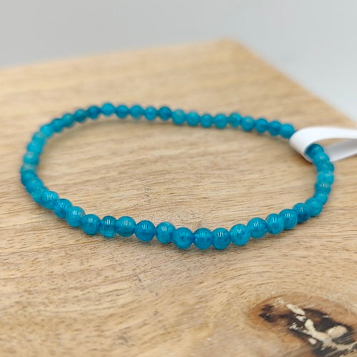 Apatite bleue - Bracelets de perles rondes