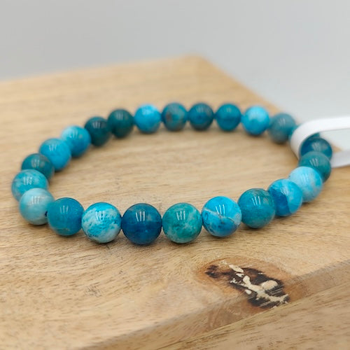 Apatite bleue - Bracelets de perles rondes