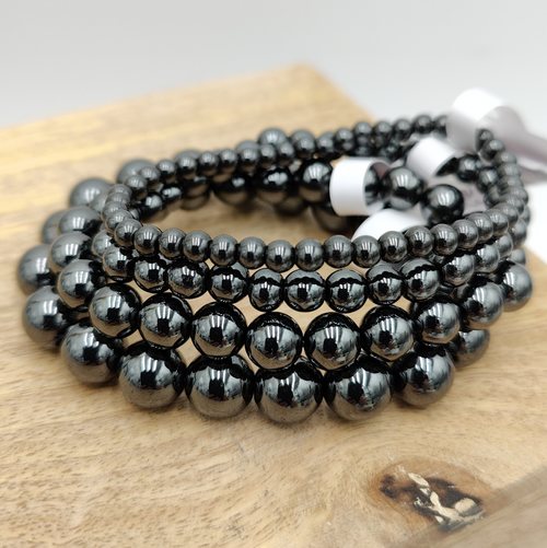 Hématite magnétique - Bracelet de perles rondes
