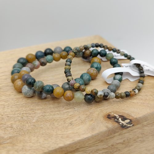 Jaspe orbiculaire - Bracelet de perles rondes