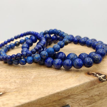 Lapis lazuli - Bracelet de perles rondes