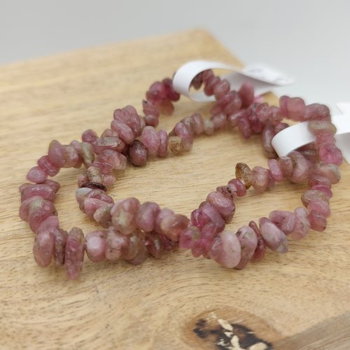 Quartz tourmaline rose - Bracelet de minipierres