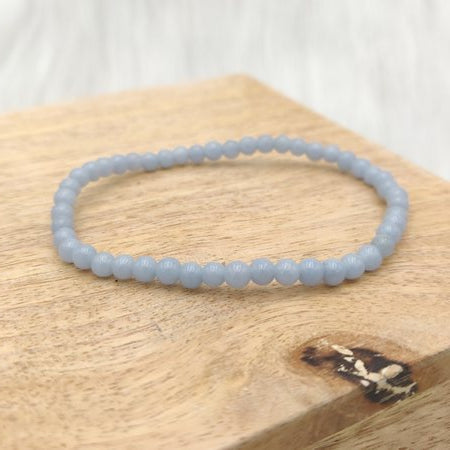 Angélite - Bracelet de perles rondes