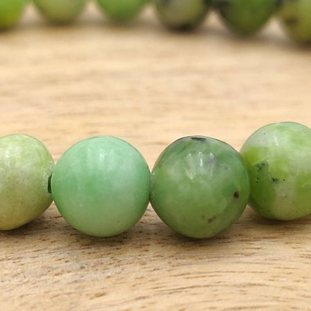 Chrysoprase citron - Bracelet de perles rondes