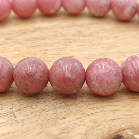 Thulite - Bracelet de perles rondes