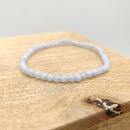 Aigue-marine - Bracelet de perles rondes