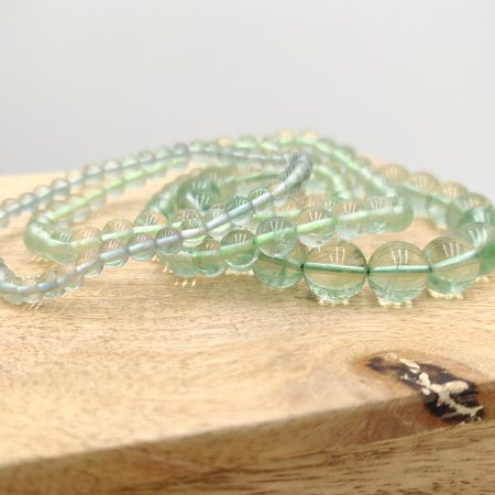 Fluorite verte - Bracelet de perles rondes