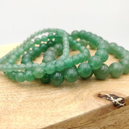 Aventurine verte - Bracelet de perles rondes