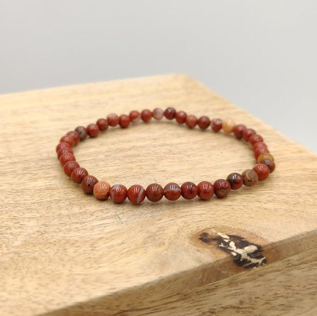 Jaspe rouge - Bracelet de perles rondes