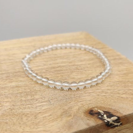 Cristal de roche - Bracelet de perles rondes