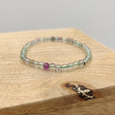 Fluorine multicolore - Bracelet de perles rondes