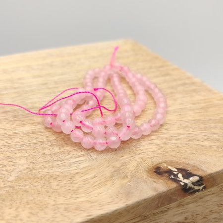 Quartz rose - Fil de perles rondes