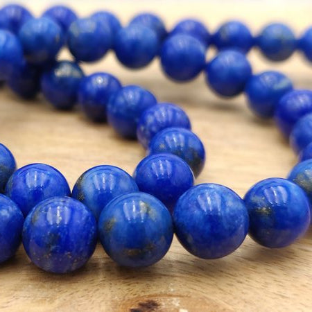 Lapis lazuli - Fil de perles rondes